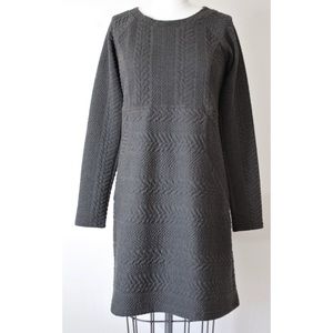 ❤️ PrAna grey long sleeved cable look dress Sz S